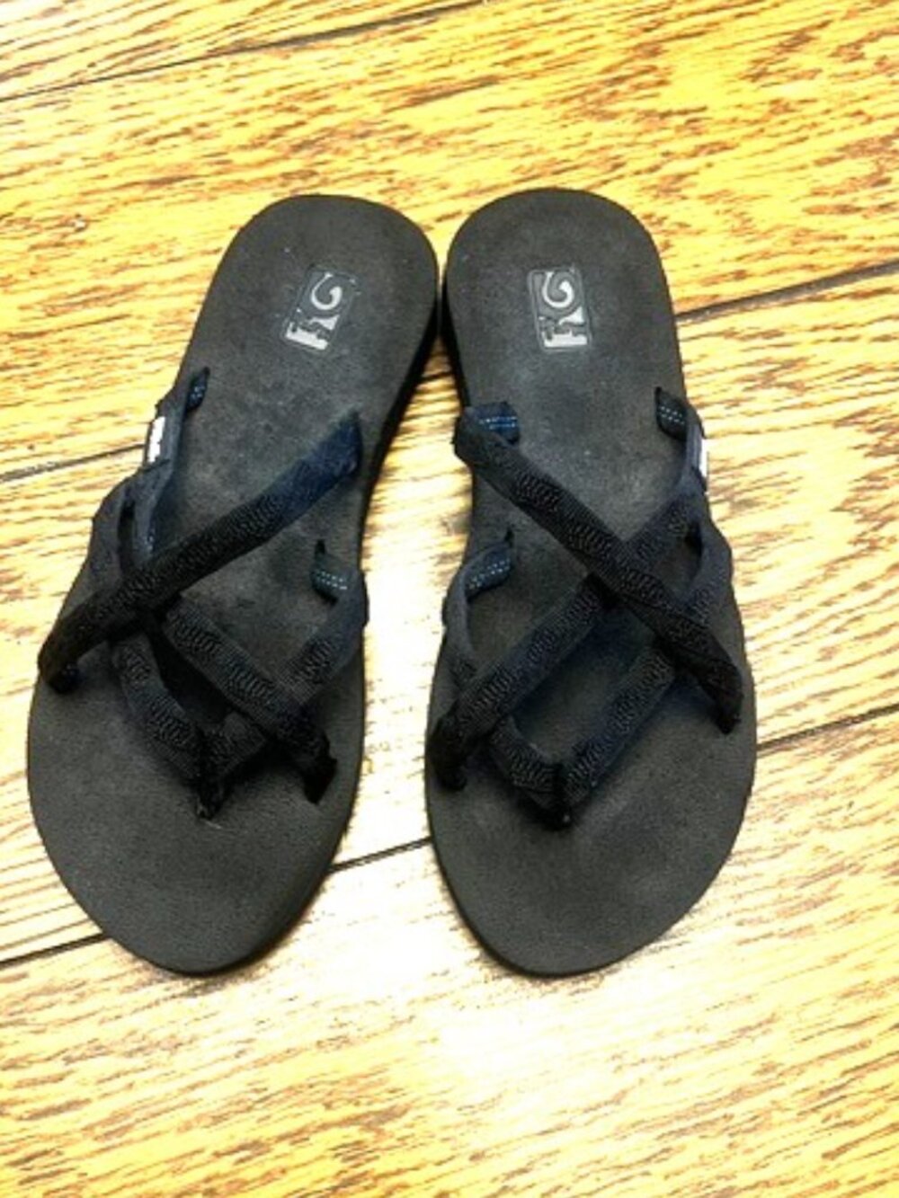 Women's TEVA Slide Sandals, Black, Toe Strap, Size 7, Great Con!